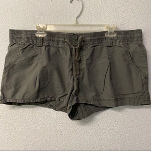 Aerie Dark Gray Button Up Stretch Shorts